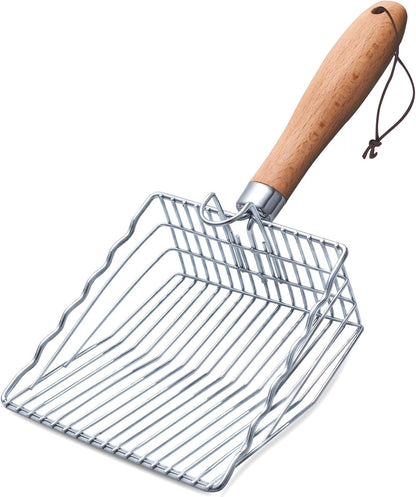 Cat Litter Scoop, Kitty Metal Scooper with Hook and Hole, Non Stick | Stainless Steel Kitten Poop Lifter, Durable & Heavy Duty Sifter, Easy to Clean, Saves Time, for Litter Box10