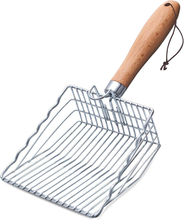Cat Litter Scoop, Kitty Metal Scooper with Hook and Hole, Non Stick | Stainless Steel Kitten Poop Lifter, Durable & Heavy Duty Sifter, Easy to Clean, Saves Time, for Litter Box10