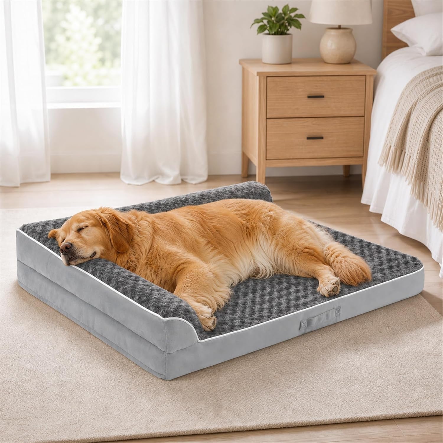 dog-beds-large-sized-dogs-xl-orthopedic-dog-beds-for-large-dogs-42x30x7-5-waterproof-pet-bed-with-washable-cover-l-shaped-pet-couch-with-portable-handle-grey