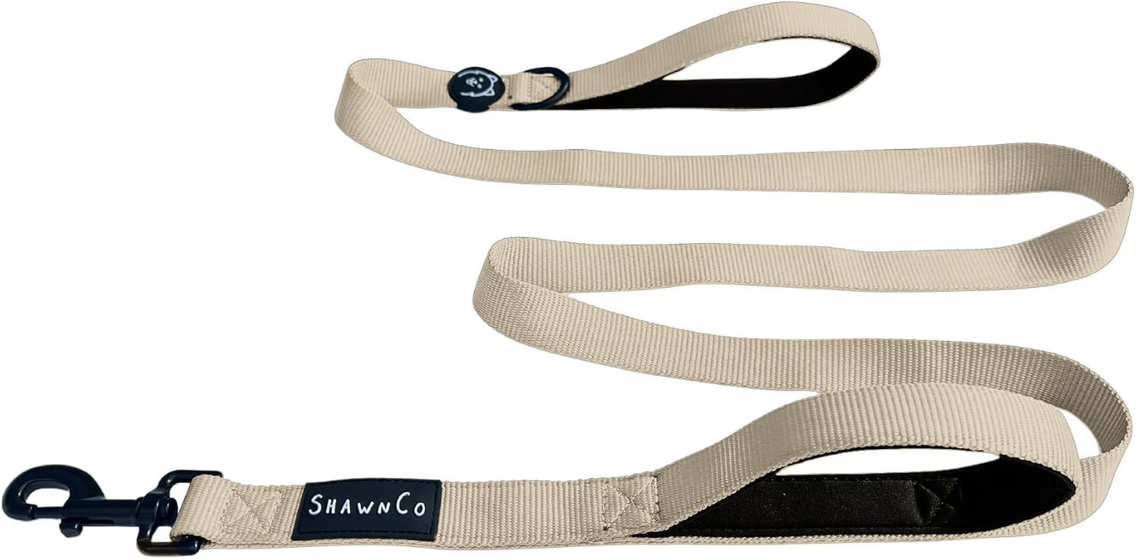 shawnco-dream-walk-dog-leash-premium-nylon-pet-leash-with-soft-neoprene-handle-for-small-medium-and-large-dogs-icy-lilac-m-l-6ft-w-2-handles