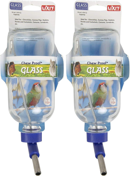 Lixit Glass Water Bottles for Small Animals and Birds (16Oz), Clear (COMINHKR016337)7