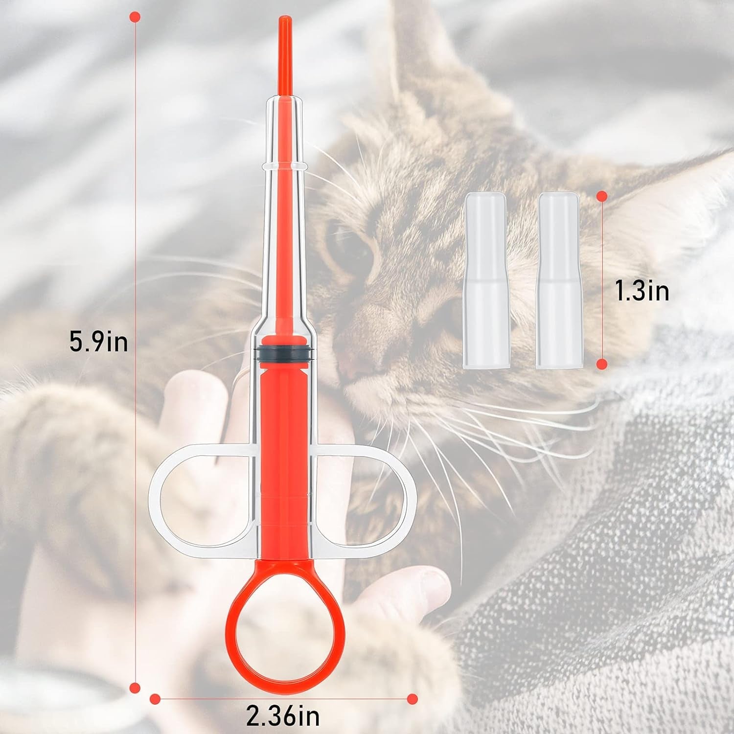 2-pcs-pet-pill-plunger-popper-for-small-cats-dogs-red