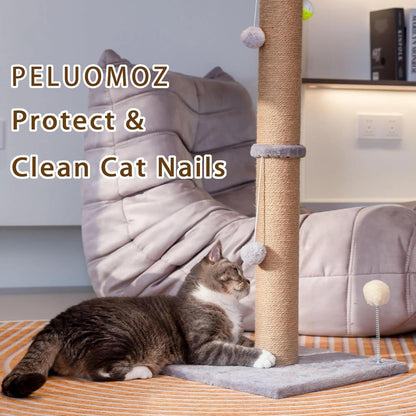 Tall Cat Scratching Post 36 Inch Large Cat Scratch Post for Indoor Cats with Durable Natural Sisal Rope Scratcher Post Tree Kitten Interactive Toy-Gray3