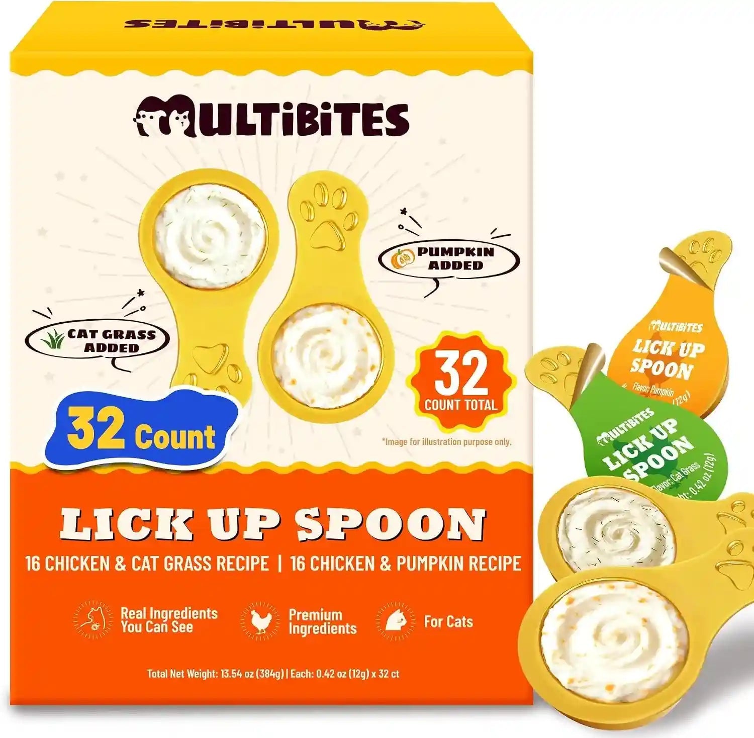 lickable-cat-treats-with-lick-up-spoons-healthy-wet-cat-snacks-for-digestive-support-grain-free-kitten-treats-with-taurine-vitamins-cat-grass-pumpkin-variety-pack-32-spoons