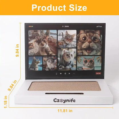 Cat Laptop Scratcher, Cat Scratcher Cardboard, Interactive Toys, Kitten Supplies and Stuff for Indoor Cats3