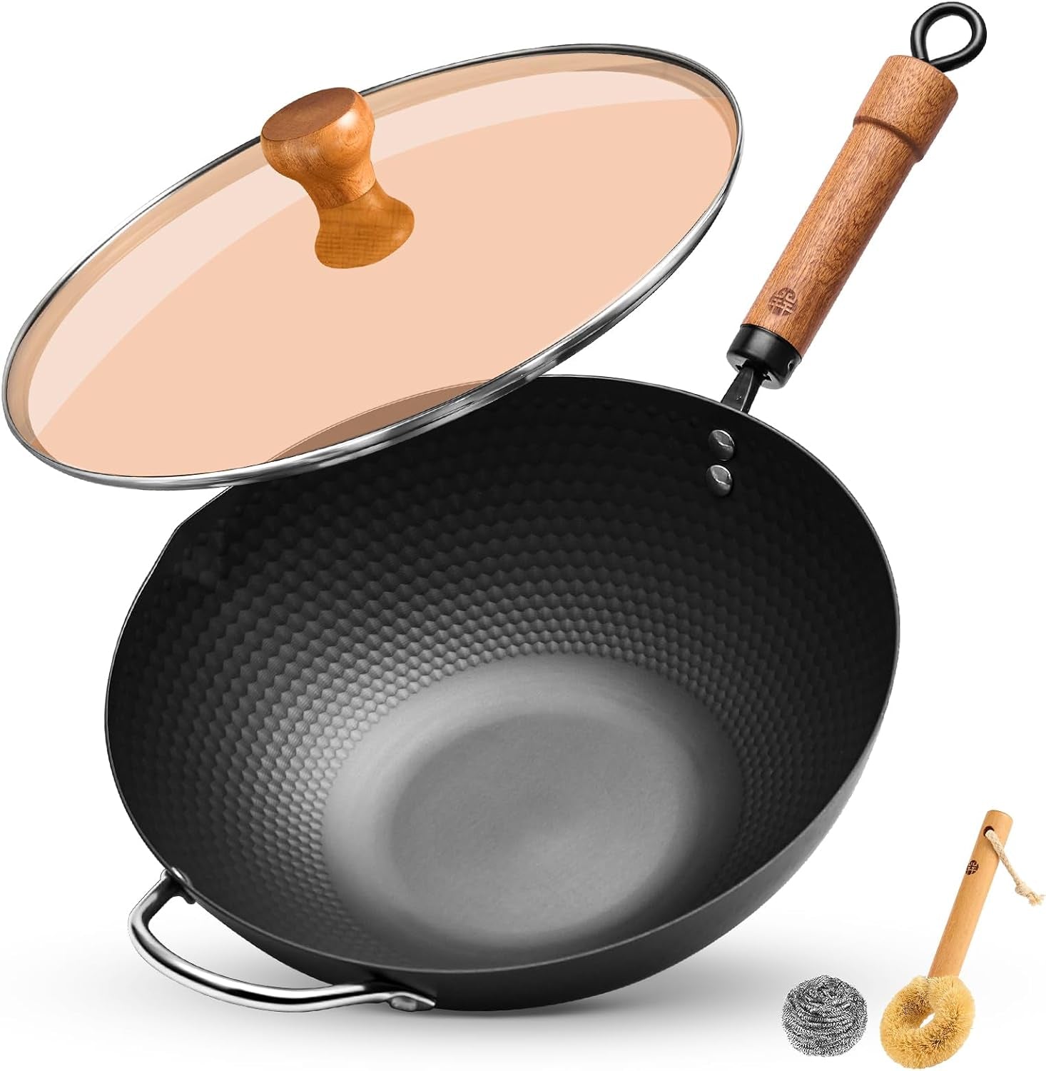 carbon-steel-wok-pan-12-6-inch-flat-bottom-stir-fry-pan-with-lid-uncoated-heavy-duty-iron-wok-for-induction-and-gas-stoves