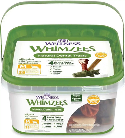 Wellness WHIMZEES Value Pack Natural Dog Dental Treat, Chews, Freshens Breath, Large Size, 50.9 Oz Box, 24 Count13