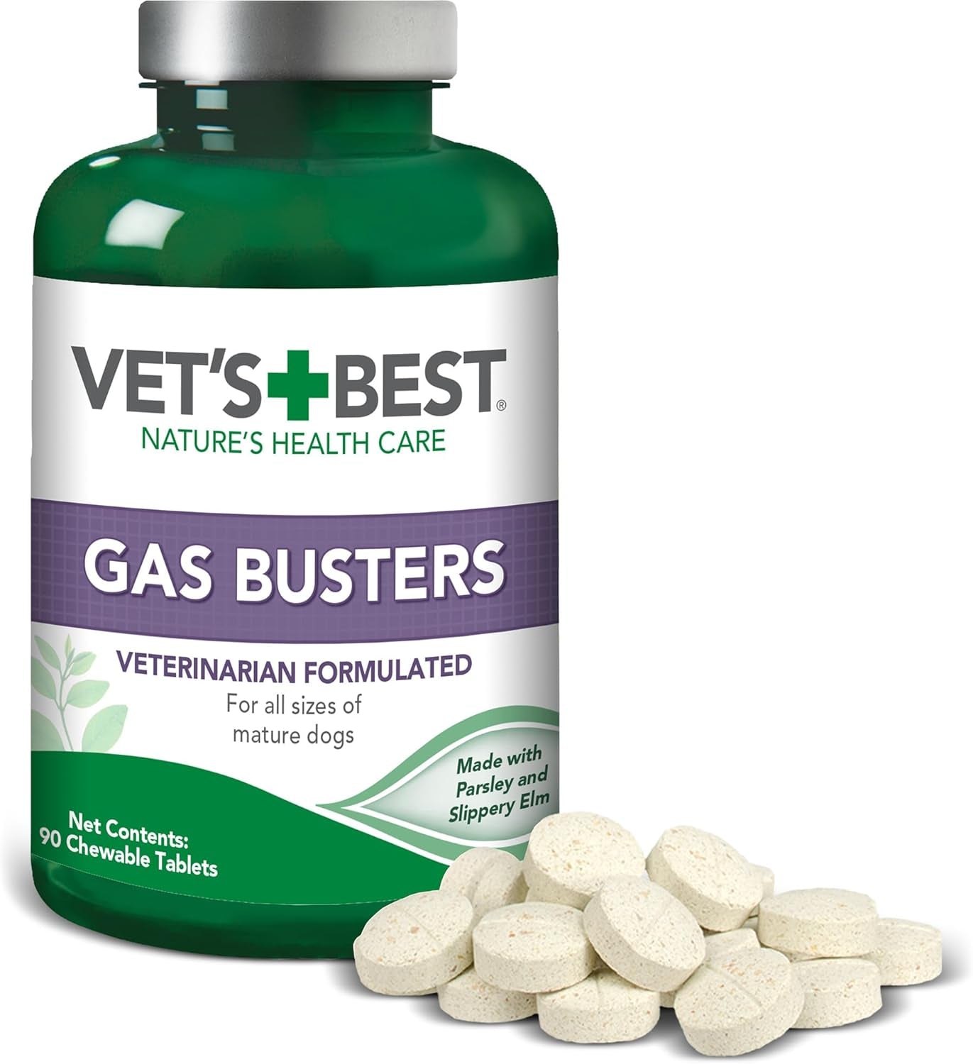 vets-best-gas-busters-digestive-support-tablets-for-dogs-90-count-helps-relieve-gas-bloating-constipation-supports-healthy-digestion-chewable-daily-digestive-aid-for-dogs