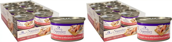 Wellness CORE Signature Selects Flaked Adult Canned Wet Cat Food, Natural, Protein Rich, Grain Free, Skipjack Tuna and Wild Salmon Entrée Recipe, 2.8 Oz, Pack of 12 Cans12