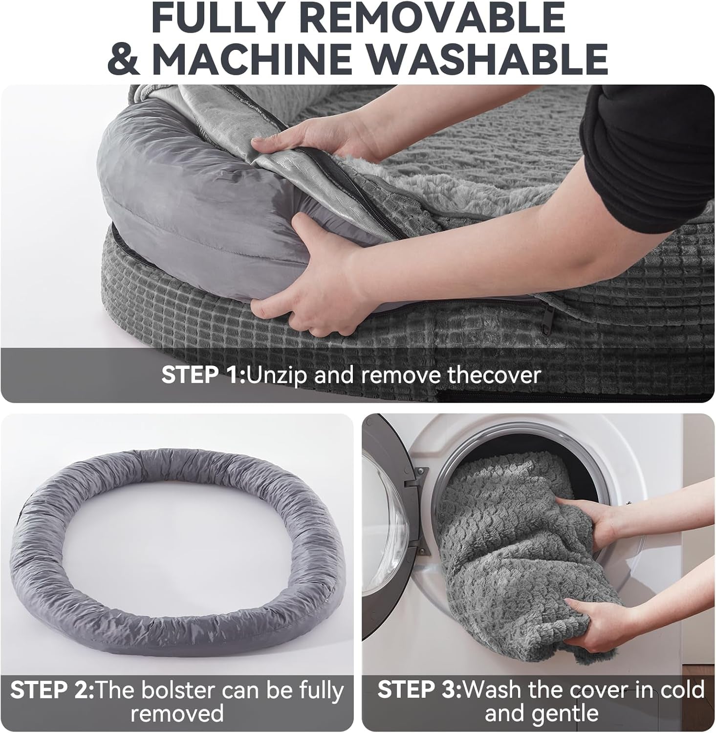 joejoy-orthopedic-dog-beds-large-sized-dog-xl-egg-crate-memory-foam-pet-couch-bed-with-bolster-sides-waterproof-lining-removable-washable-cover-non-slip-bottom-grey
