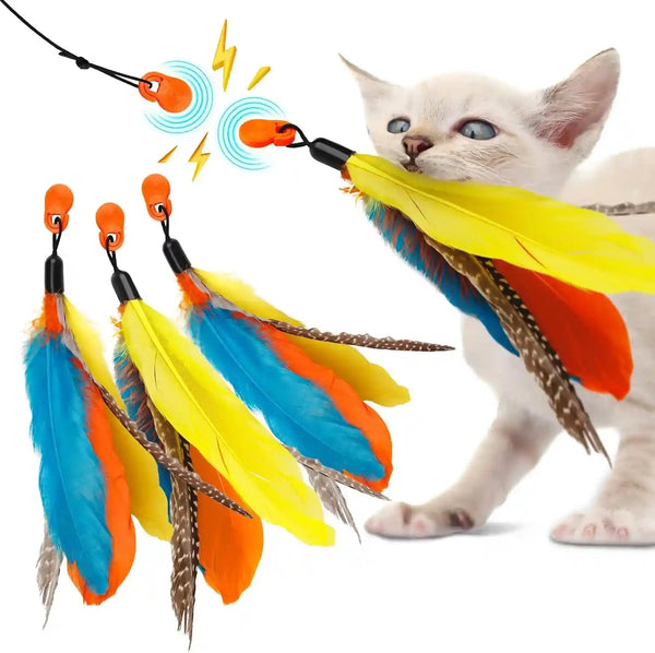 Cat Amazing Snatch - Magnetic Cat Wand Toy! Telescoping, Durable Feather Toy for Cats - Fishing Pole & Teaser Wand String Stick - Cats Can Really Catch!7