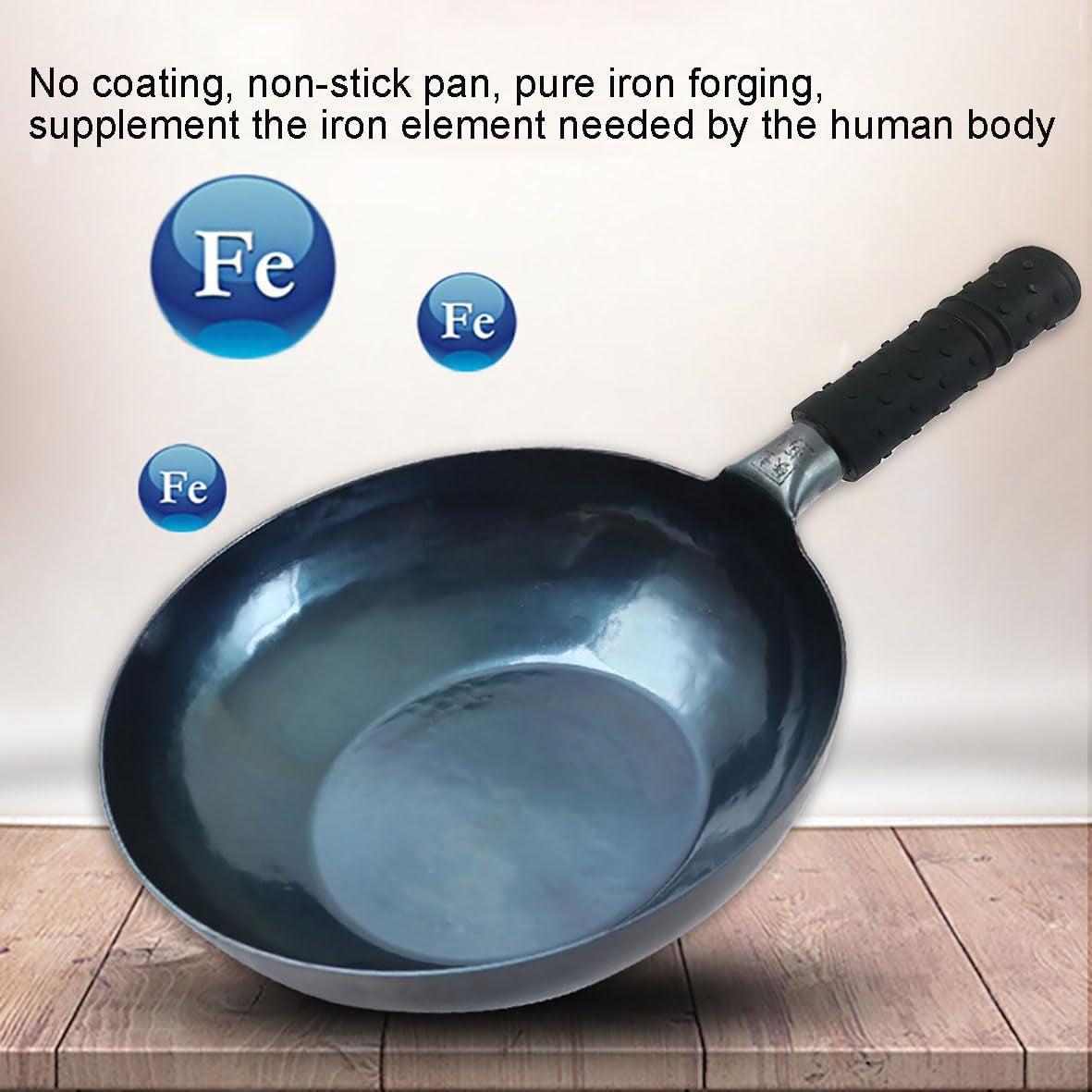 stir-fry-pans-chinese-handhammered-iron-woks-mirror-flat-bottom-pot-no-coating-non-stick-suitable-for-all-kinds-of-stoves-diameter-34cm-13-38in