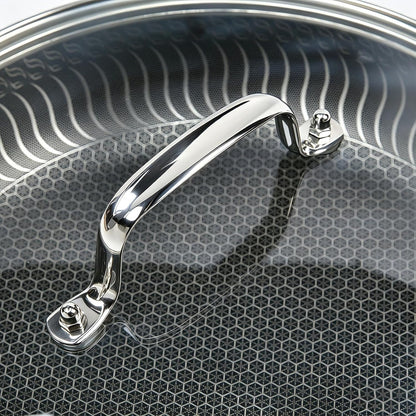 13 in Glass Lid with Stainless Steel Handle for Frying Pan, Tempered Replacement Cover Compatible for Skillets, Wok, round Cast Iron, Cast Aluminium, Stainless Steel Pans & Pots (317Mm-332Mm)4