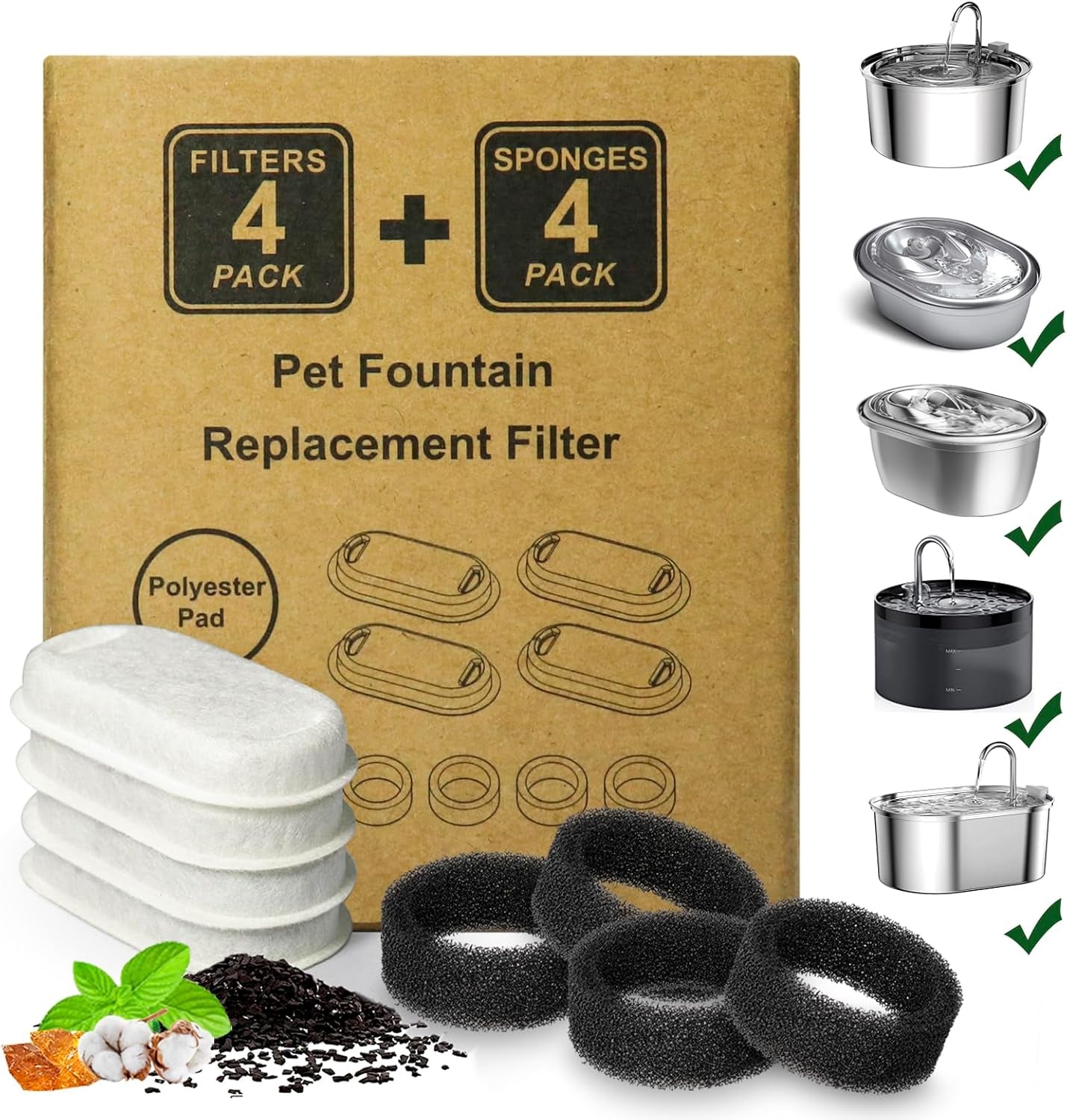 cat-water-fountain-filter-16pcs-fit-101oz-3l-stainless-steel-pet-fountain-cat-fountain-replacement-filters-for-67oz-2l-108oz-3-2l-cat-water-fountains-pet-fountain-filters-8-filters-8-sponges
