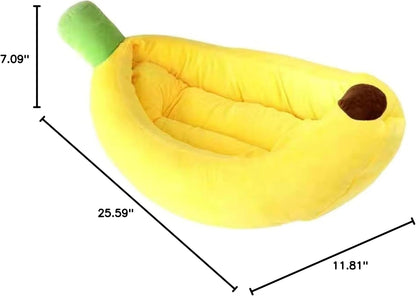 Dog & Cat Bed for Indoor Cats Relaxing Banana Mattress Fluffy Pet Mattress Waterproof Memory Foam Pet Bed with Sides Suitable for Small and Medium-Sized Dogs and Cats Guinea Pig Bed (Small)7