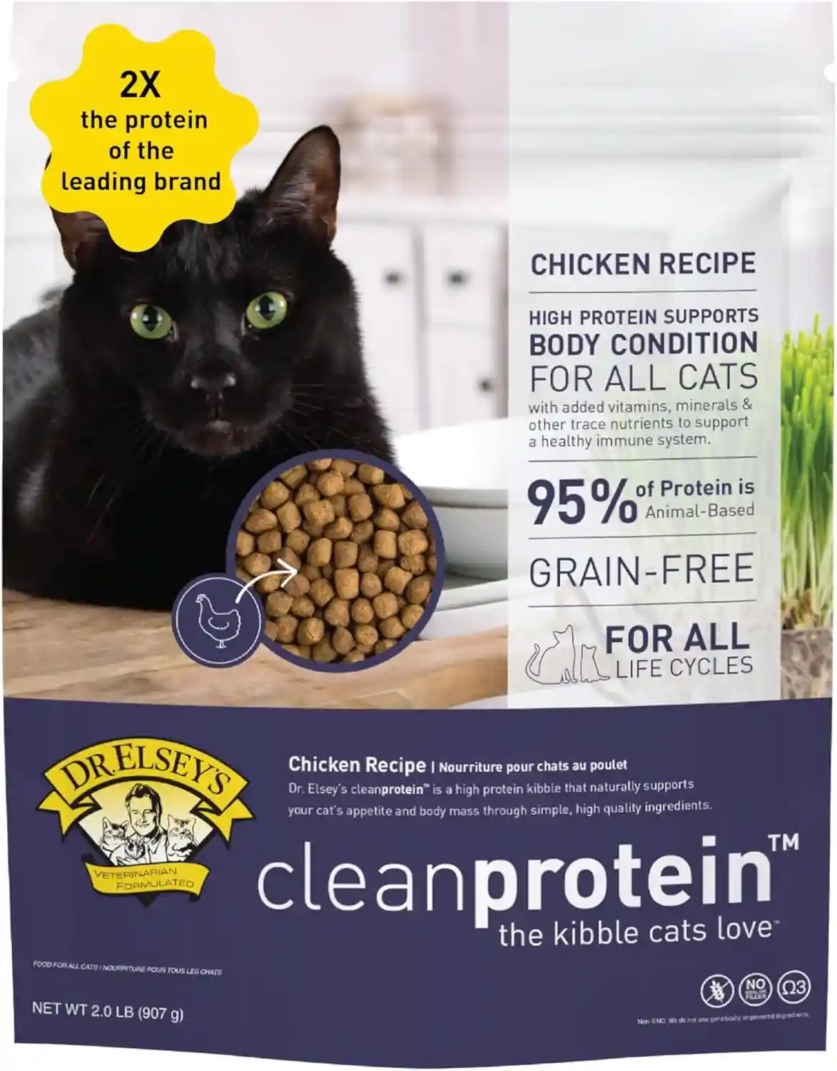 dr-elseys-cleanprotein-chicken-cat-kibble-2-lb-bag