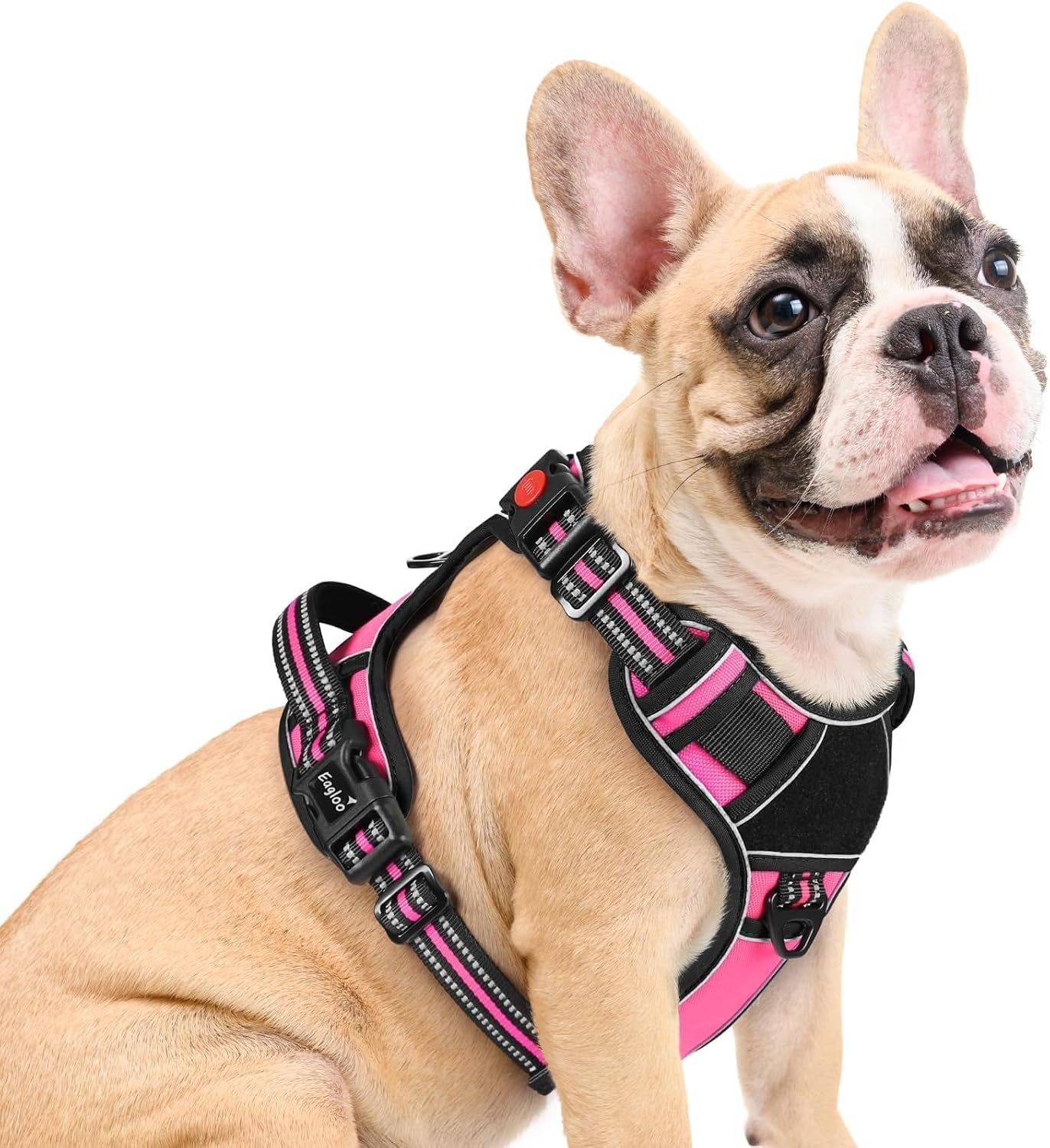 eagloo-dog-harness-no-pull-for-large-dogs-easy-on-off-with-3-buckles-no-choke-with-front-clip-adjustable-fit-molle-system-reflective-vest-easy-control-for-walking-black-large