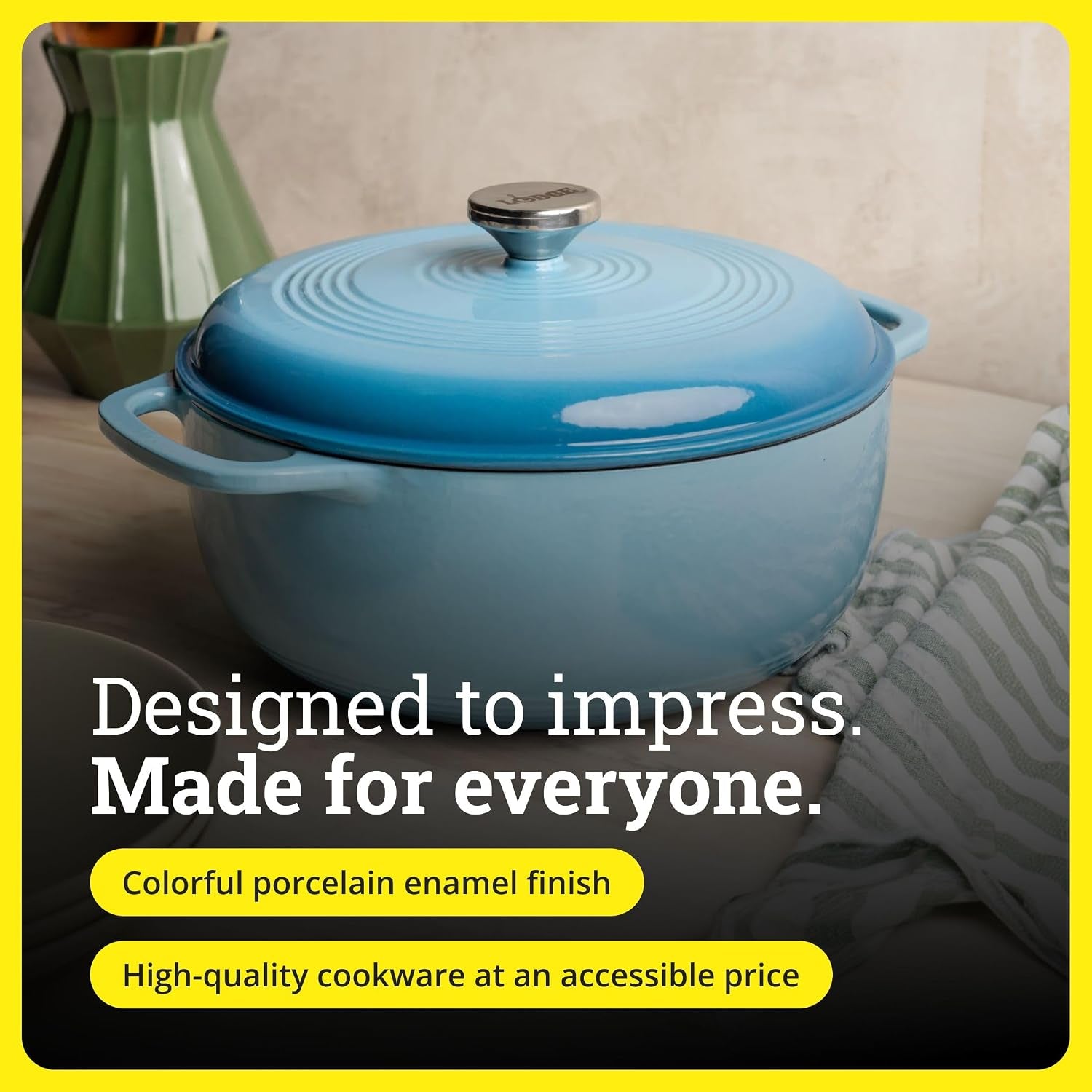 essential-enamel-cast-iron-dutch-oven-6-quart-cornflower-blue-ideal-for-bread-baking-braising-marinating-slow-cooking-features-moisture-sealing-lid-dual-handles