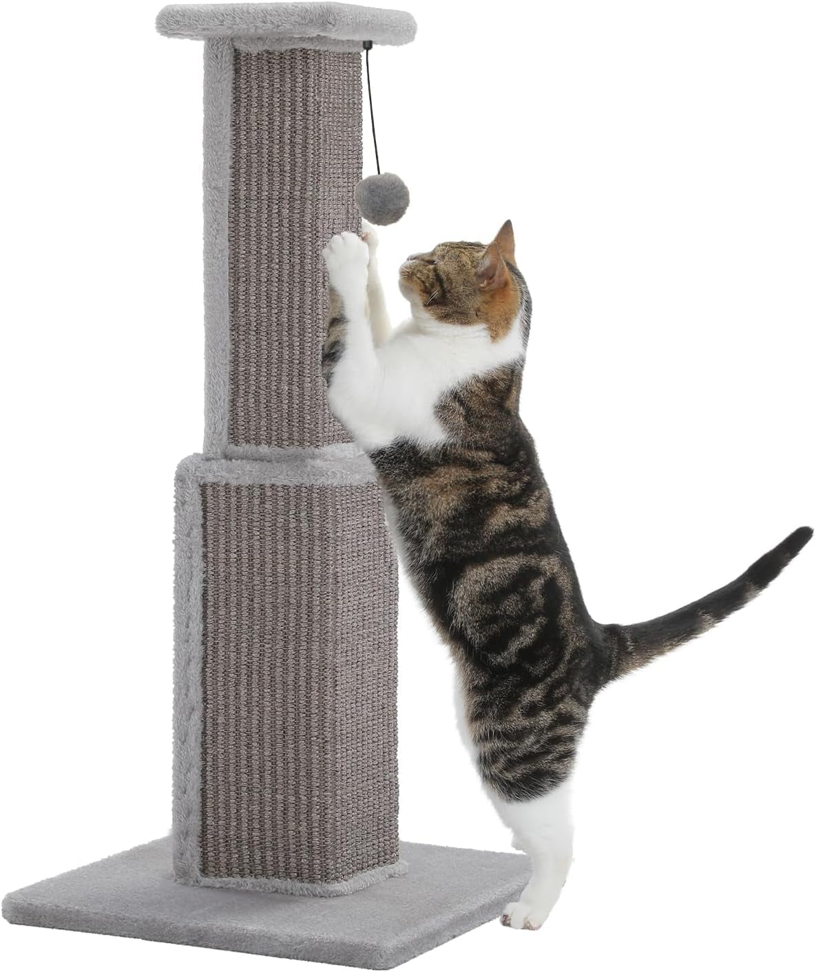 pawz-road-large-cat-scratching-post-32-tall-black-cat-scratcher-heavy-duty-cat-post-with-16x16-large-base-covered-sturdy-woven-sisal-scratcher-and-cat-toy-ball-for-adult-and-indoor-cats