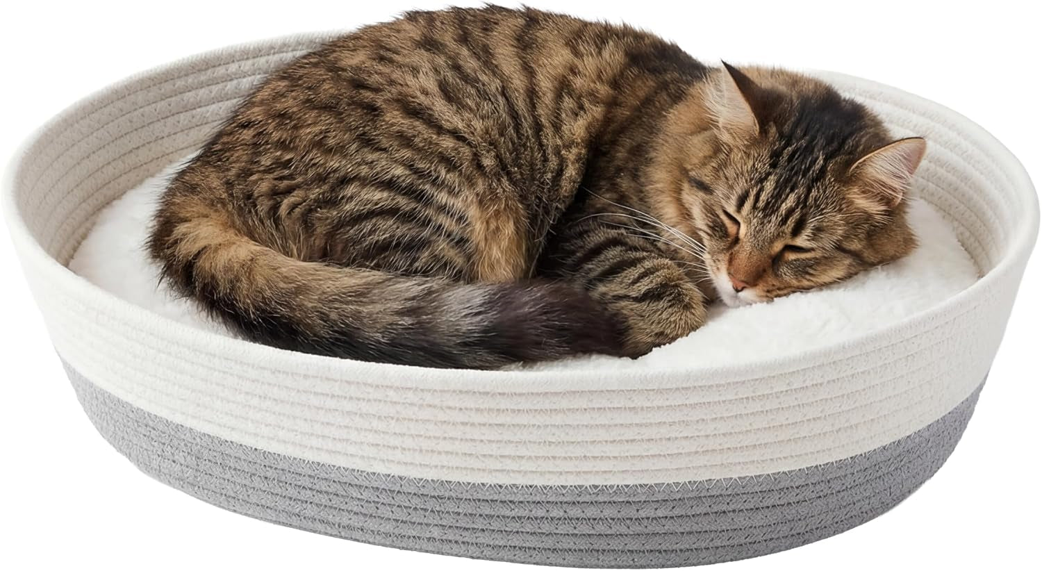 kitty-city-woven-cat-bed-with-removable-washable-cushion-cozy-braided-rope-indoor-cat-bed-with-natural-catnip-warm-round-cat-bed-for-small-to-medium-cats-14-x-19-white-grey