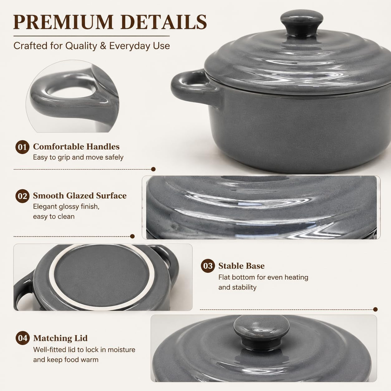 mini-dutch-oven-set-of-4-14-oz-ceramic-mini-dutch-ovens-with-lids-and-handles-ramekins-with-lids-for-french-onion-soup-pot-pies-souffles-and-baked-desserts-oven-microwave-dishwasher-safe-mini-cocotte-grey