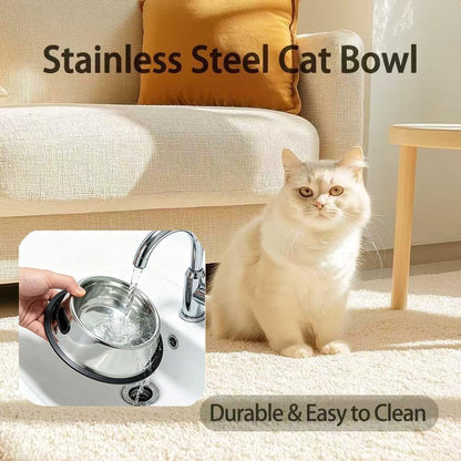 Shslumex 2Packs Stainless Steel Cat Bowl with Anti-Skid Rubber Base, Stainless Steel Dog Bowls for Small/Medium/Large Pet, Perfect Dish and Water Choice for Puppy Cat Kitten5