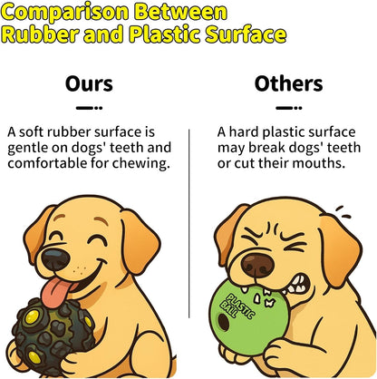 Dog Ball for Aggressive Chewers - Interactive Dog Toy Giggle Balls Fun Squeaky Sound to Keep Them Busy, Durable for Small Medium Large Breeds, Rubber Chew Toys, as Seen on TV, Yellow4