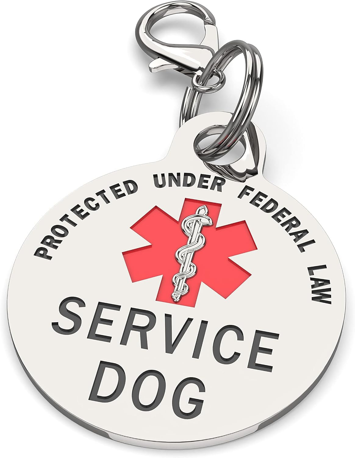 service-dog-tag-double-sided-with-federal-protection-1-25-inch-federal-protection-medical-alert-symbol-protected-by-federal-law-easily-attach-to-collar-harness-vest