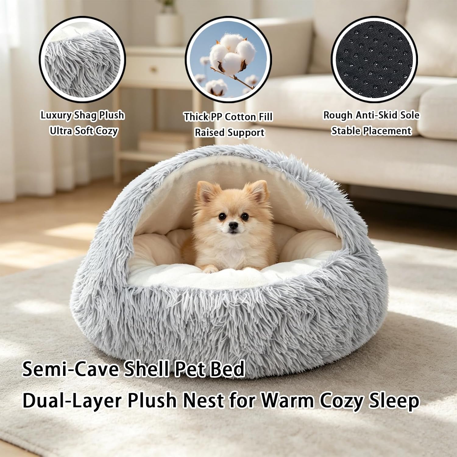 cat-cave-for-indoor-cats-fluffy-hooded-enclosed-pet-bed-for-small-dogs-24-inch-washable-dog-bed-for-puppy-and-kitten-with-anti-slip-bottom-anti-anxiety-light-grey