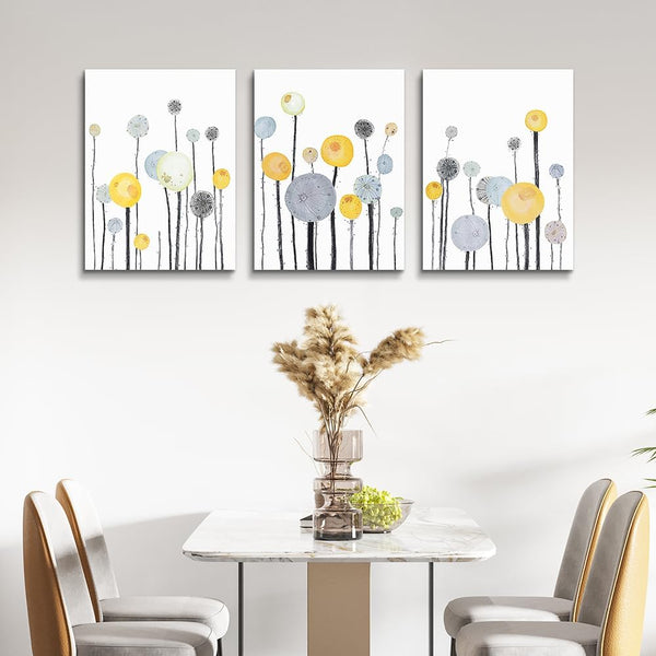 Abstract Watercolor Painting 3 Piece Framed Canvas Wall Art for Living Room Kitchen Wall Decor Canvas Prints Office Wall Decorations Abstract Flowers Pictures Wall Artwork Room Bedroom Home Decor8