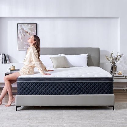 Full Mattress, 12 Inch Full Size Mattress in a Box, Medium Firm Hybrid Mattresses with Pocket Springs and Memory Foam, Strong Edge Support, Motion Isolation & Pressure Relief1