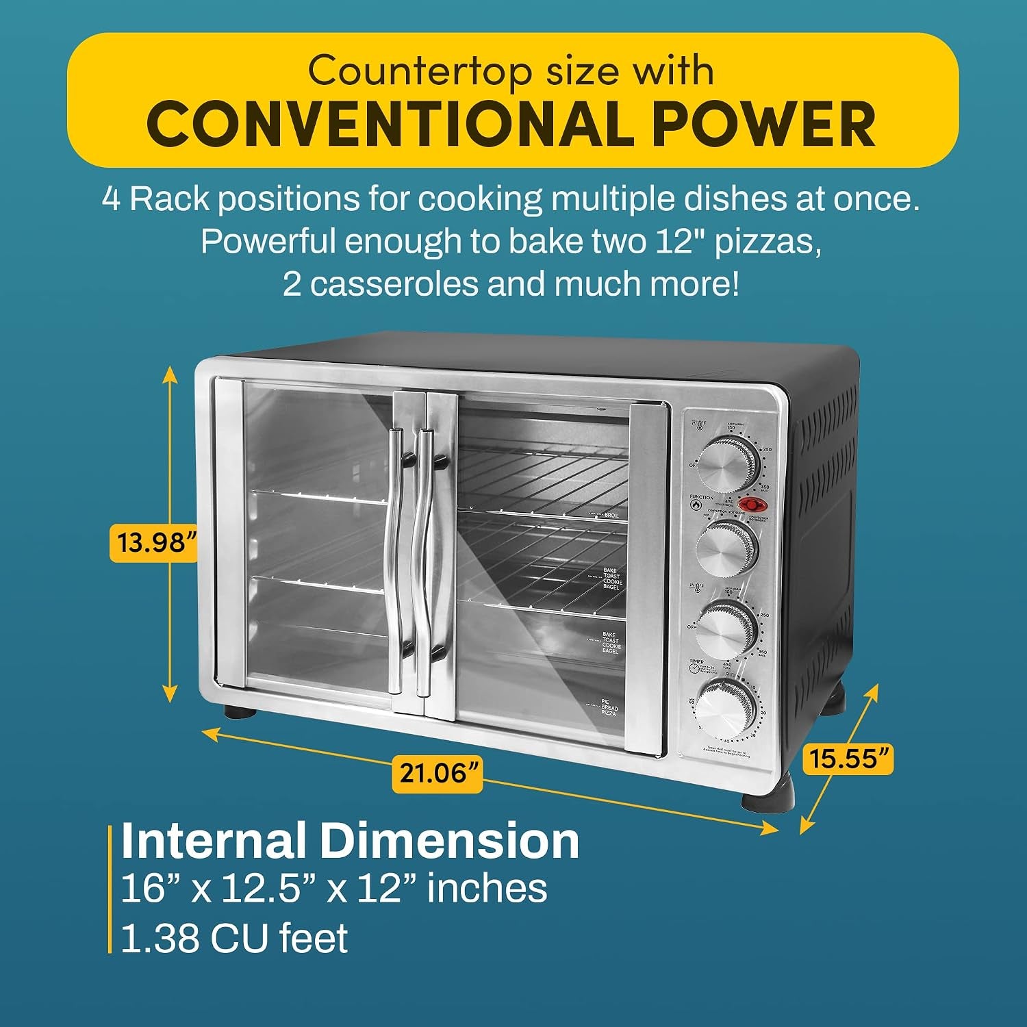 eto4510mx-french-door-convection-oven-47-5qt-stainless-steel-18-slice-capacity-4-control-knobs-for-bake-broil-toast-rotisserie-keep-warm-includes-2-x-14-pizza-racks