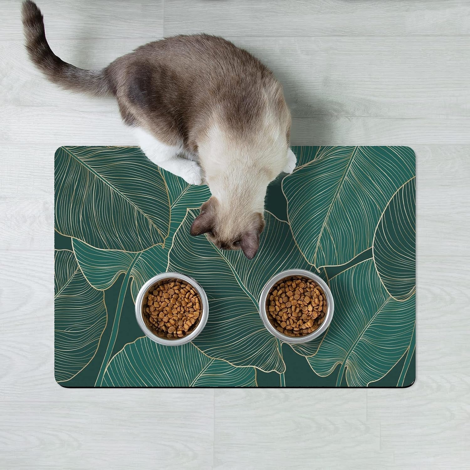 rnivvi-dog-food-mat-12-x-19-flower-absorbent-dog-cat-bowl-mat-for-food-and-water-cute-anti-slip-rubber-pet-feeding-rug-protect-floors-puppy-placemat-for-feeding-watering-supplies-tropical