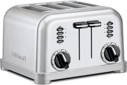 TOB-40N Custom Classic Toaster Oven Broiler, 17 Inch, Black & CPT-180P1 Metal Classic 4-Slice Toaster, Brushed Stainless6