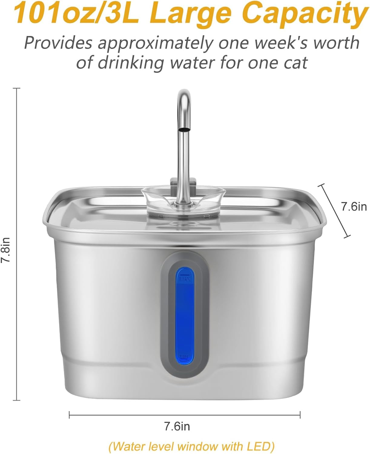 seirmep-stainless-steel-cat-water-fountain-101oz-3l-automatic-pet-water-fountain-dog-water-fountain-with-replacement-filters-for-cats-small-dogs-8-filters-and-8-sponges