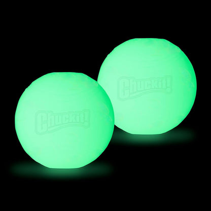 Chuckit! Glow in the Dark Bouncy Balls - Ball for Dogs, Chuckit Dog Toy, Max Glow Balls - Medium, 2.5 Inch Pack of 24
