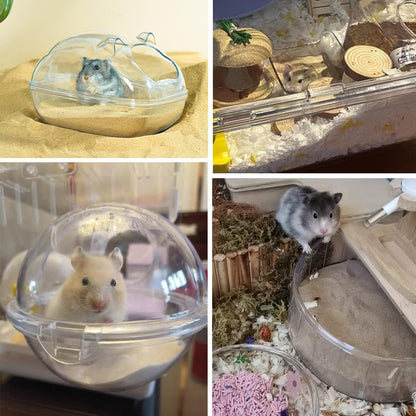 Hamster Bath Sand, 3Lb Dust Free Desert Sand or Potty Litter Sand for Hamster Chinchillas Gerbil Syrian Mice Small Animals(Beige)6