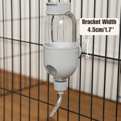 Pet Water Bottle for Cage Crate 17Oz Non-Drip Water Dispenser for Small Animal Rabbit Bunny Guinea Pig Chinchilla Ferret Squirrel Hedgehog (Gray, 17Oz)4