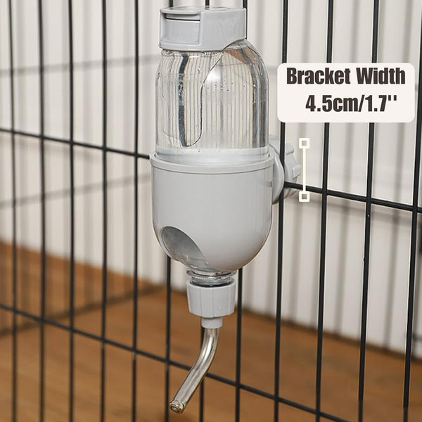 Pet Water Bottle for Cage Crate 17Oz Non-Drip Water Dispenser for Small Animal Rabbit Bunny Guinea Pig Chinchilla Ferret Squirrel Hedgehog (Gray, 17Oz)4