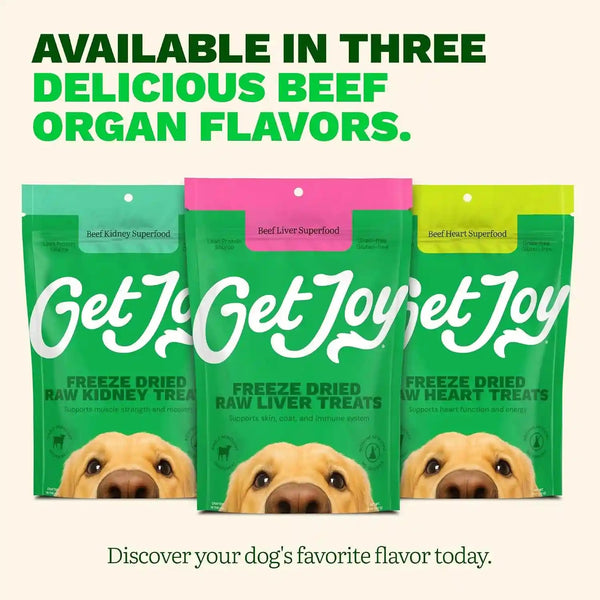 Get Joy Freeze Dried 100% Beef Liver Dog Treats, 4Oz | Single Ingredient Organ Meat, High Protein Raw Dog Food Topper, Snack & Training Rewards | Grain Free, Gluten Free, Filler Free7