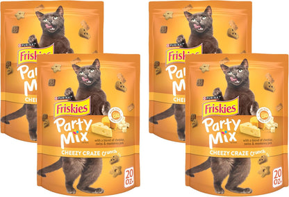 Purina Friskies Cat Treats, Party Mix Cheezy Craze Crunch - 20 Oz. Pouch13