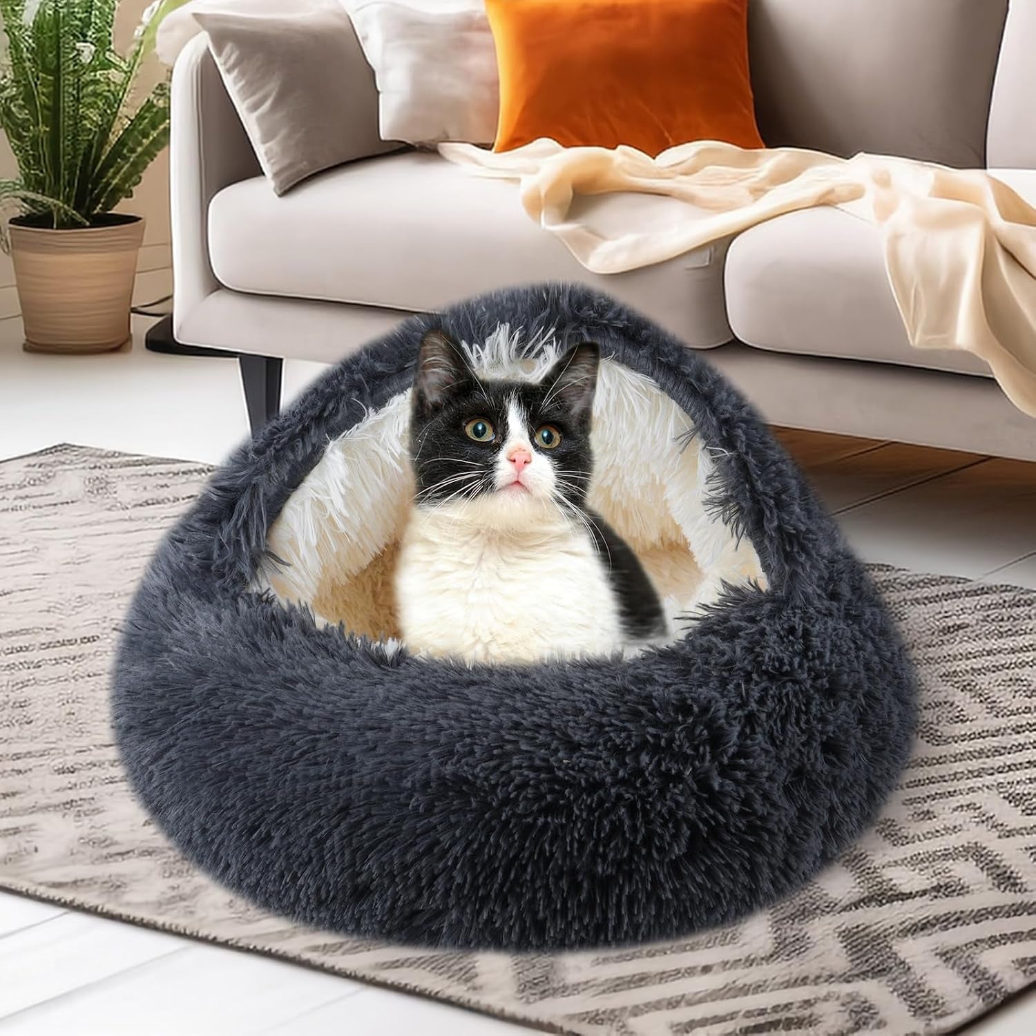 formycatie-cat-beds-for-indoor-cats-cat-cave-for-puppy-and-kitty-calming-small-dog-bed-for-small-dogs-with-cover-cave-cozy-warming-fluffy-washable-anti-slip-pet-sleeping-bag20-20inch-dark-gray