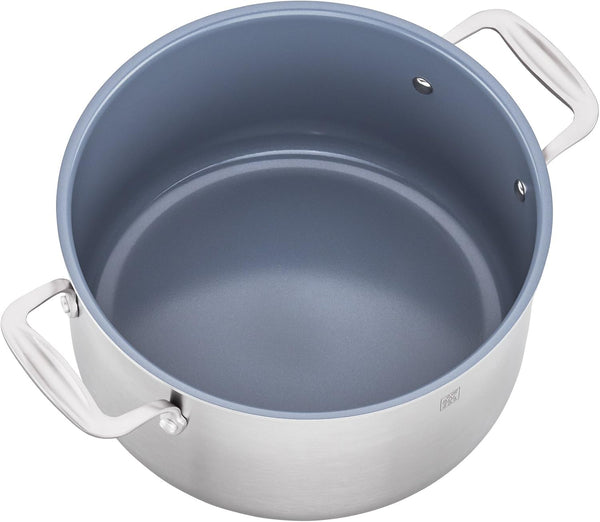 Spirit 3-Ply 6-Qt Ceramic Nonstick Dutch Oven, Stainless Steel3