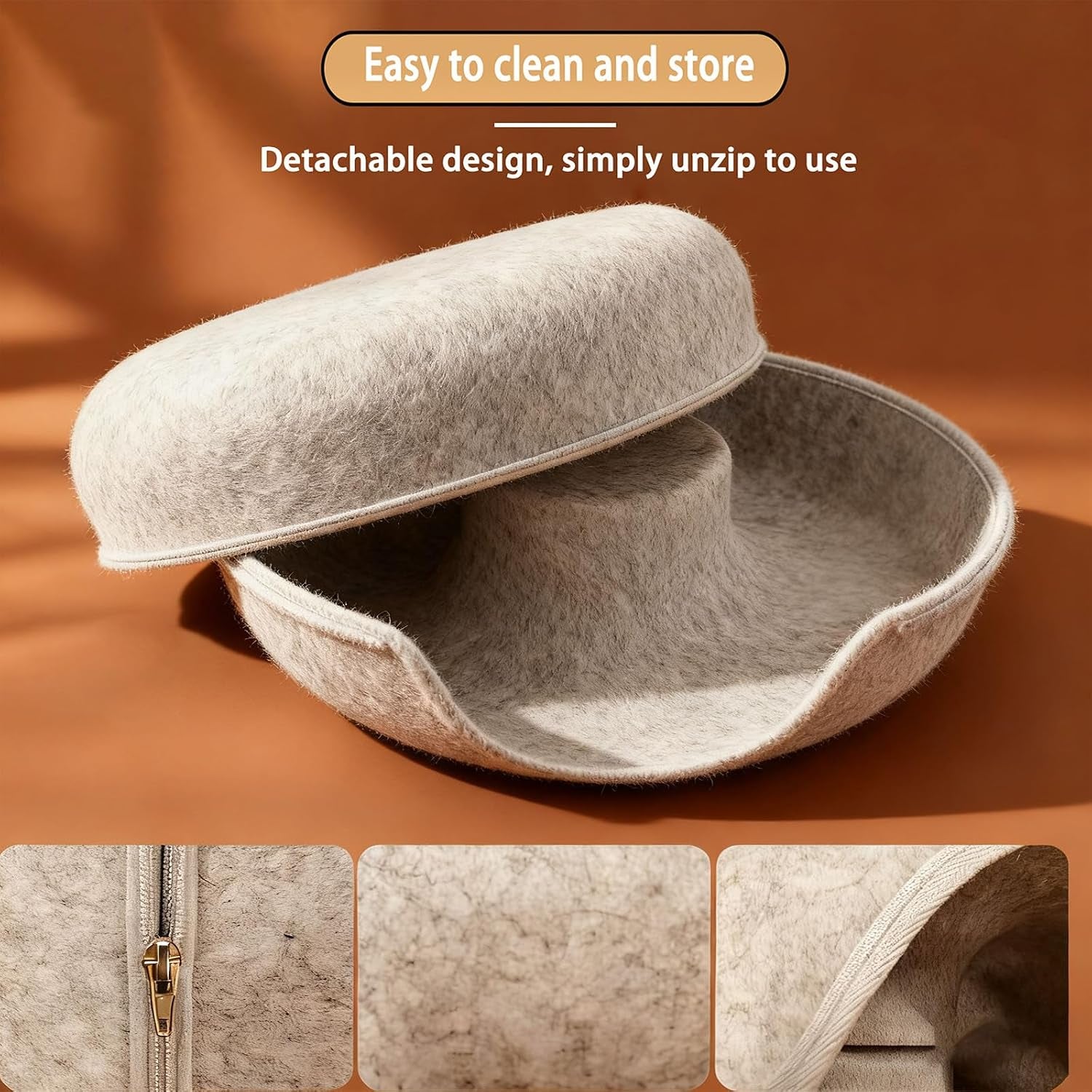 cat-donut-tunnel-bed-for-indoor-cats-peekaboo-cat-cave-detachable-felt-washable-interactive-play-cozy-rest-space-for-multiple-cats-dark-gray