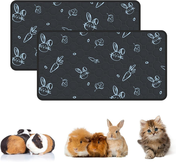 2-Pack Guinea Pig Cage Liner, 24" X 47" Reusable Guinea Pig Bedding Washable Absorbent Pee Pads for Dogs Rabbit Chinchilla Hamster, Leakproof & anti Slip8
