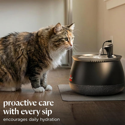 BISSELL Hydratewell Cat Water Fountain, 91Oz, 4408 | Wireless Pump; Slimeshield Technology; 5-Layer Filtration; Ultra-Quiet Operation; Automatic Dispensing6