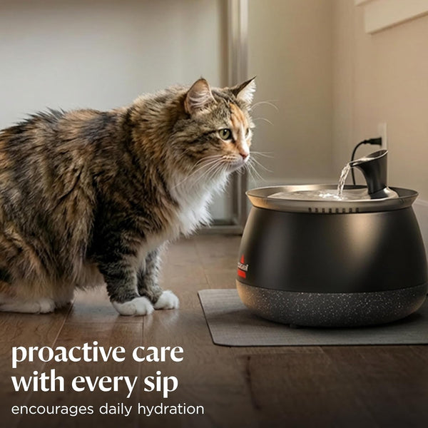 BISSELL Hydratewell Cat Water Fountain, 91Oz, 4408 | Wireless Pump; Slimeshield Technology; 5-Layer Filtration; Ultra-Quiet Operation; Automatic Dispensing6