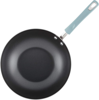 Classic Nonstick Stir Fry Pan with Glass Lid, 11 Inch - Sky Blue4
