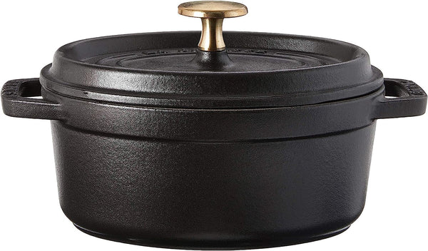 Staub Cast Iron 1-Qt Oval Cocotte - Matte Black, Made in France3