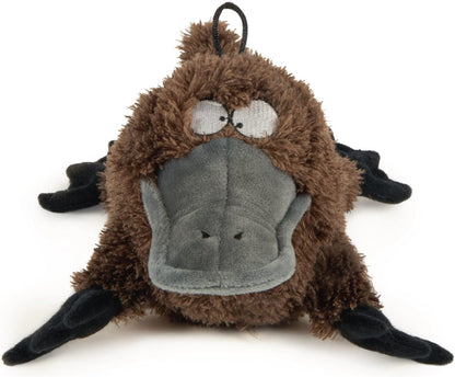 Trustypup Strong 'N Silent Platypus Silent Squeak Plush Dog Toy, Chew Guard Technology - Brown, Large1